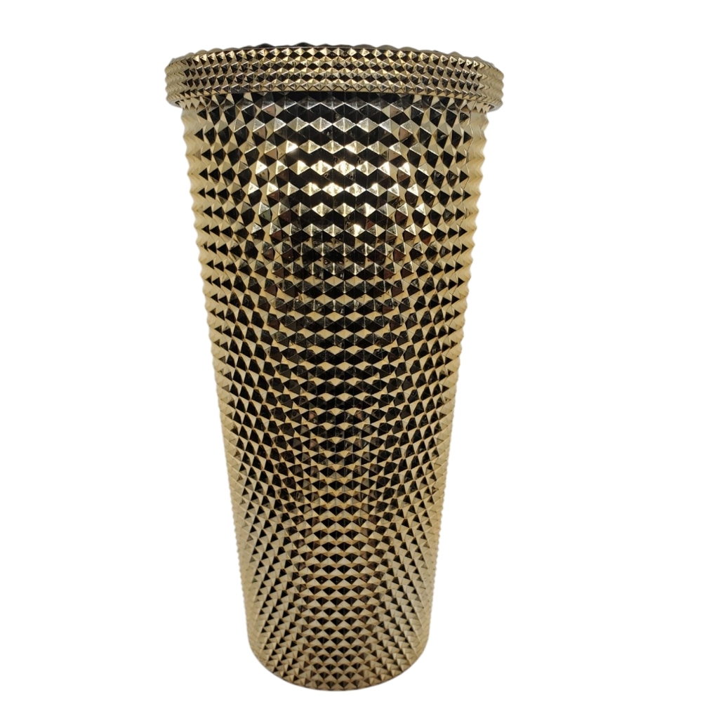 Gold Studded Tumbler with Lid & Straw